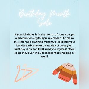 Birthday Month Sale!!